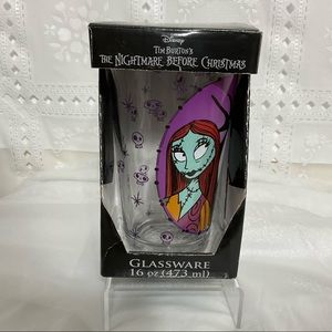 Disney Nightmare Before Christmas Sally Jack glitter glass cup
